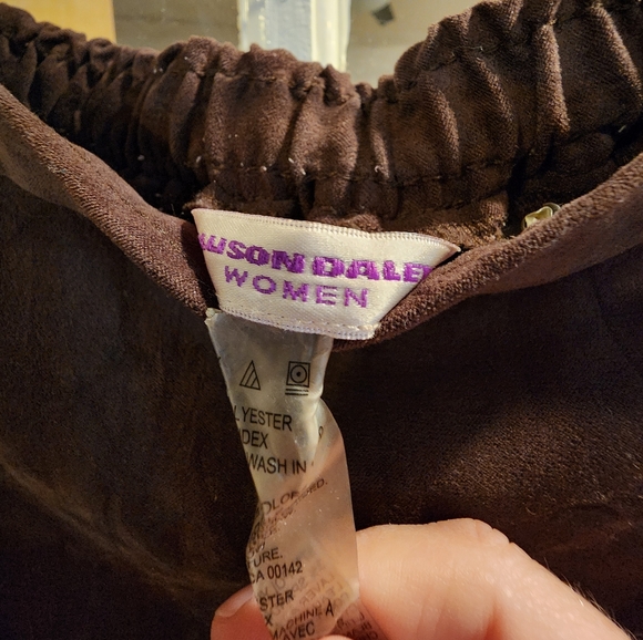 Allison Daley faux suede brown skirt - Picture 4 of 5